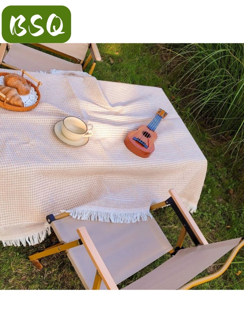 BSQ Extra Large Picnic Blanket | Outdoor Use | Suitable for 3-5 Adults | Camping | Lawn | Parks, etc. | Cute and Creative Gift for Couples | Wedding Registration Gift | Suitable for Camping | Parks | Beaches - Image 3